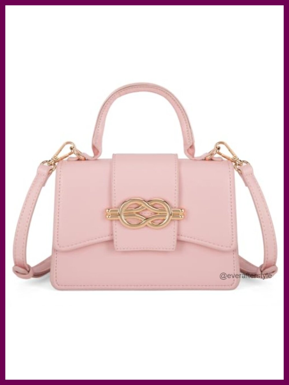 Faux Leather Satchel Crossbody Bag Top Handle Magnetic Snap
